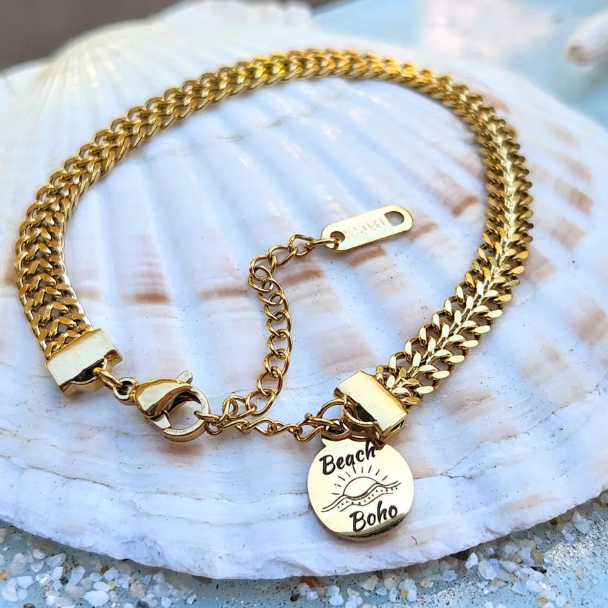 WEAVER 18K GOLD WATERPROOF CHAIN BRACELET