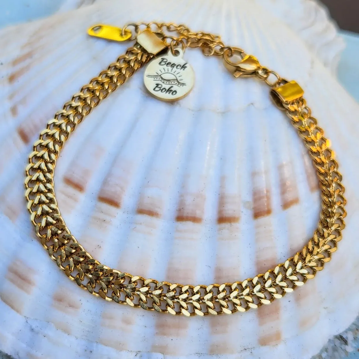 WEAVER 18K GOLD WATERPROOF CHAIN BRACELET