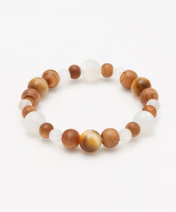 YAKUSUGI, Moonstone, Golden Tiger Eye Bracelet