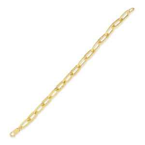 Yellow Gold Oval Link Bracelet